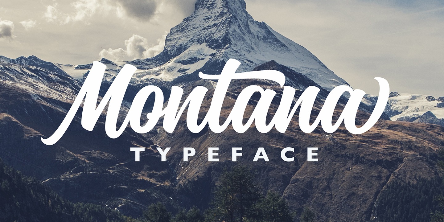 Ejemplo de fuente Montana Typeface Regular
